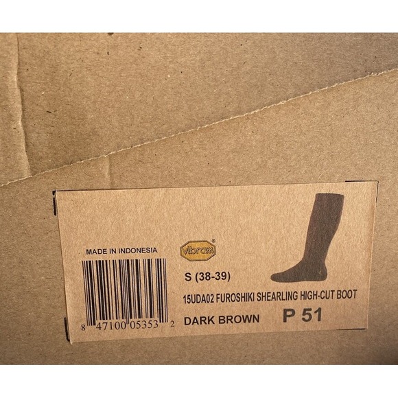 Vibram Furoshiki Shearling High Boots Women's Dark Brown Size S (38/39) (SZ 7.5) - Picture 7 of 8